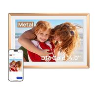 ARZOPA Cornice Digitale 14 Pollici in Metallo - Touchscreen 1920 * 1200, WiFi, Cloud Gratuita Illimitata Nessun Abbonamento Foto e Video Illimitati Miglior Regalo - D14