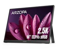 ARZOPA Monitor Portatile 16" 2.5K | Display IPS 123% sRGB 350 Nit 10bit | Scherm