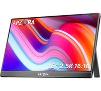 ARZOPA Monitor Portatile 16" 2.5K | Display IPS 123% sRGB 350 Nit 10bit | Schermo Produttività 16:10 per Laptop, Mac, PC, Telefono | USB-C e HDMI - Z1RC