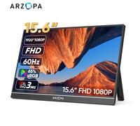 ARZOPA Monitor portatile da 15.6 pollici FHD 1080P IPS USB-C Mini-HDMI secondo schermo esterno per Mac Laptop PC Switch Xbox PS4/5 Xbox