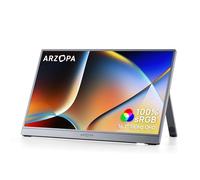 ARZOPA Monitor Portatile Z1C 16,1" FHD 1080P 100% sRGB, IPS, HDR, Ultra Sottile, in Metallo Grigio - Schermo Secondario per Laptop, Mac, PC, Xbox, Switch, PS5 - Z1C Grigio