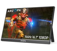 ARZOPA 16.1" 144HZ Portable Monitor, 100%sRGB 1920×1080 FHD IPS Single Pole Portable Monitor con supporto HDMI/Type-C/USB-C, schermo da gioco con protezione degli occhi per laptop/PC/Mac/PS3/4/5/Xbox.
