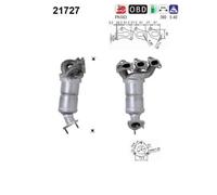 Catalizzatore 21727 AS per OPEL AGILA CORSA C CORSA D