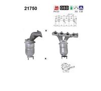 Catalizzatore Fiat Croma Opel Signum Vectra Vauxhall Signum Vectra AS21750