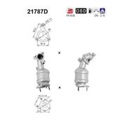 AS 21787D Catalizzatore Per Opel Corsa D Astra H Astra H Caravan Astra Classico