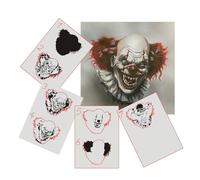 AS-375 Evil Clown Step by Step - Stencil per acrilico, aerografo, spray, vernici e pittura da parete, misura XL