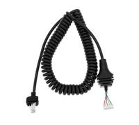 AS Axis Spindleon 1 Pezzo Cavo a Spirale Microfono Manuale RJ45 8 Pin Nero Compatibile con ICOM HM-152 HM-154