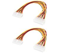 AS Axis Spindleon Confezione da 2 cavi di prolunga da 20 pin compatibili con ATX da maschio a femmina, cavo da 30 cm, compatibile con scheda madre ATX a 20 pin e PSU
