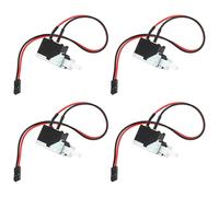 AS Axis Spindleon Confezione da 4 Interruttori Alimentazione Case PC con Cavo Compatibile con OEM KDC-A10 e PWR SW 2 Pin per Schede Madri ATX