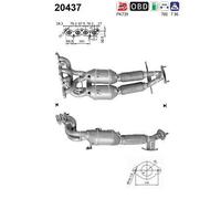 AS CATALIZZATORE Adatto Per Ford Focus II DA_ HCP DP 1.6 Ti BA7 20437