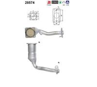 AS Catalizzatore Adatto Per Peugeot 206 CC 2D 1.6 16V 2A/C 2E/K 28574