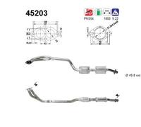 AS CATALIZZATORE Kat Adatto Per BMW 3er Cabriolet E36 Benzina 45203