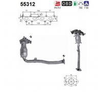 AS CATALIZZATORE Kat Adatto Per Fiat Stilo 192_ 192 Benzina 55312