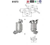 AS Catalizzatore Kat Adatto Per Hyundai I10 BA IA Benzina 61073