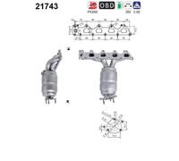 AS CATALIZZATORE Kat Adatto Per Opel Astra H L48 Benzina 21743