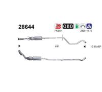 AS Catalizzatore Kat Adatto Per Peugeot 407 6D_ 6E_ Benzina 28644