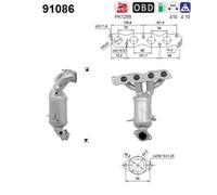 AS Catalizzatore Kat Adatto Per Suzuki Swift IV 1.2 Splash Opel Agila (B)