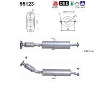 AS CATALIZZATORE Kat Adatto Per Toyota Auris _E15_ Benzina 95123