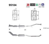 AS CATALIZZATORE Kat Adatto Per Toyota Prius Plus ZVW4_ 1.8 Hybrid W4