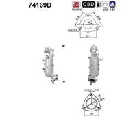 AS Catalizzatore Kat Per Nissan NP300 Navara Pritsche/Fahrgestell 2.5 dCi