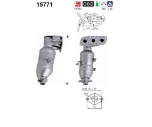 AS Catalizzatore Per Toyota Aygo WNB1_ KGB1_ 1.0 _B1_ Citroën C1 PM_ PN_ 107