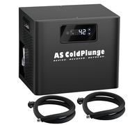 AS ColdPlunge - Raffreddatore d'acqua per bagno di ghiaccio per vasche ad immersione a freddo, refrigeratore ad immersione fredda da 1/3 HP con filtro e pompa integrati, tubi isolati, ideale per bagno