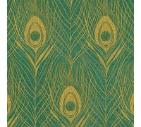 AS Creation Verde Blu/Oro 369714 Assolutamente Chic Parati Metallico Pavone Ali