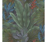 Tropicale Giungla Carta da Parati 39647-1 Blu Trama Palma Foglie Vinile