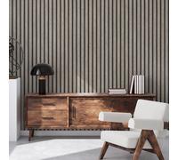 AS Creation Legno Asticelle Parati 3D Effetto Trama Vinile Grigio & Nero 39109-2