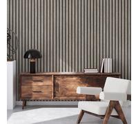 IN Legno Asticelle AS Creation Parati Grigio/Nero 39109-2 Vinile 3D Effetto