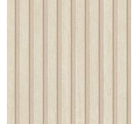 AS Creation Legno Asticelle Parati 3D Paneling Vinile Effetto Trama Crema