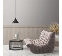 AS Creation Legno Asticelle Parati Mezza Muro Dado Pannello Trama Grigio/Nero