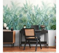 AS Creation Piante Tropicali e Doghe di Legno Vinile Carta da Parati (AG3515)