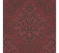 Lizzy London Barocco Damasco AS Creation Rosso 36898-3 Parati Brillantini Foglie