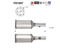 As FD1007 Fuliggine Filtro Antiparticolato Sistema per Peugeot 407 6D 6C 407 Sw