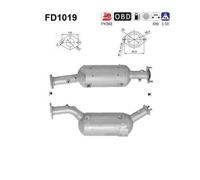 As FD1019 Fuliggine Filtro Antiparticolato Sistema per Suzuki Grand Vitara II JT