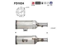 As FD1024 Fuliggine Filtro Antiparticolato Sistema per Fiat Scudo 270 272 Ulysse