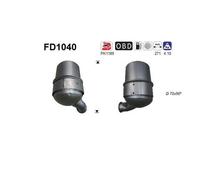As FD1040 Fuliggine Filtro Antiparticolato Sistema per Peugeot 207 Cc 207 Sw 207