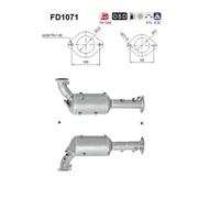 As FD1071 Fuliggine Filtro Antiparticolato Sistema per Nissan Front III NP300
