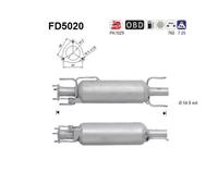 As FD5020 Fuliggine Filtro Antiparticolato Sistema per Alfa Romeo 159 159
