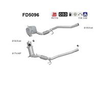 As FD5096 Fuliggine Filtro Antiparticolato Sistema per Skoda Octavia II Superb