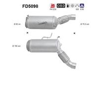 As FD5098 Fuliggine Filtro Antiparticolato Sistema per BMW E90 E91 E92 E93 F07