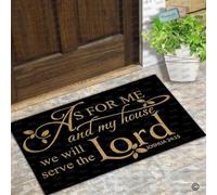 As For Me And My House We Will Serve The Lord Zerbino Asciugapassi Assorbente Zerbino Ingresso Trappola Sporco Tappeto Da Bagno Per Vasca Cucina Corridoio 40X60 Cm