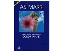 AS MARRI - 8103 - Carta fotografica - per inkjet - A4 - 180 gr - 50 fogli - effetto lucido - bianco - As Marri - 28620 - Conf. da 1 Pz. - 8103