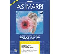 adesivo poliestere - stampa inkjet - a4 - 10 fogli - trasparente permanente - as marri