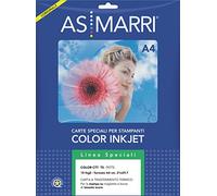 carta transfer per tessuto scuro - per stampa inkjet - a4 - 10 fogli - bianco - as marri