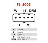 AS-PL Alternatore A0258 120A Generatore senza puleggia