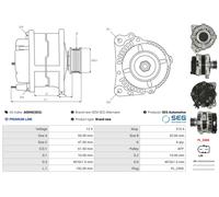 AS-PL Alternatore Generatore 215 A 12 V Per Volvo XC60 II 2.0 D4 V40