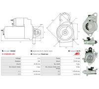 AS-PL Starter 1.2 Kw per Honda Civic VIII Hatchback 1.8 Cr-V III