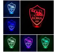 AS ROMA ASR LOGO Lampada a led 3D Personalizza la tua passione REGALO DI NATALE